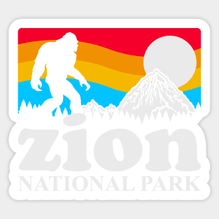 Mount Zion National Park, Sasquatch Mount Zion Yeti Yowi Merch Retro Sticker